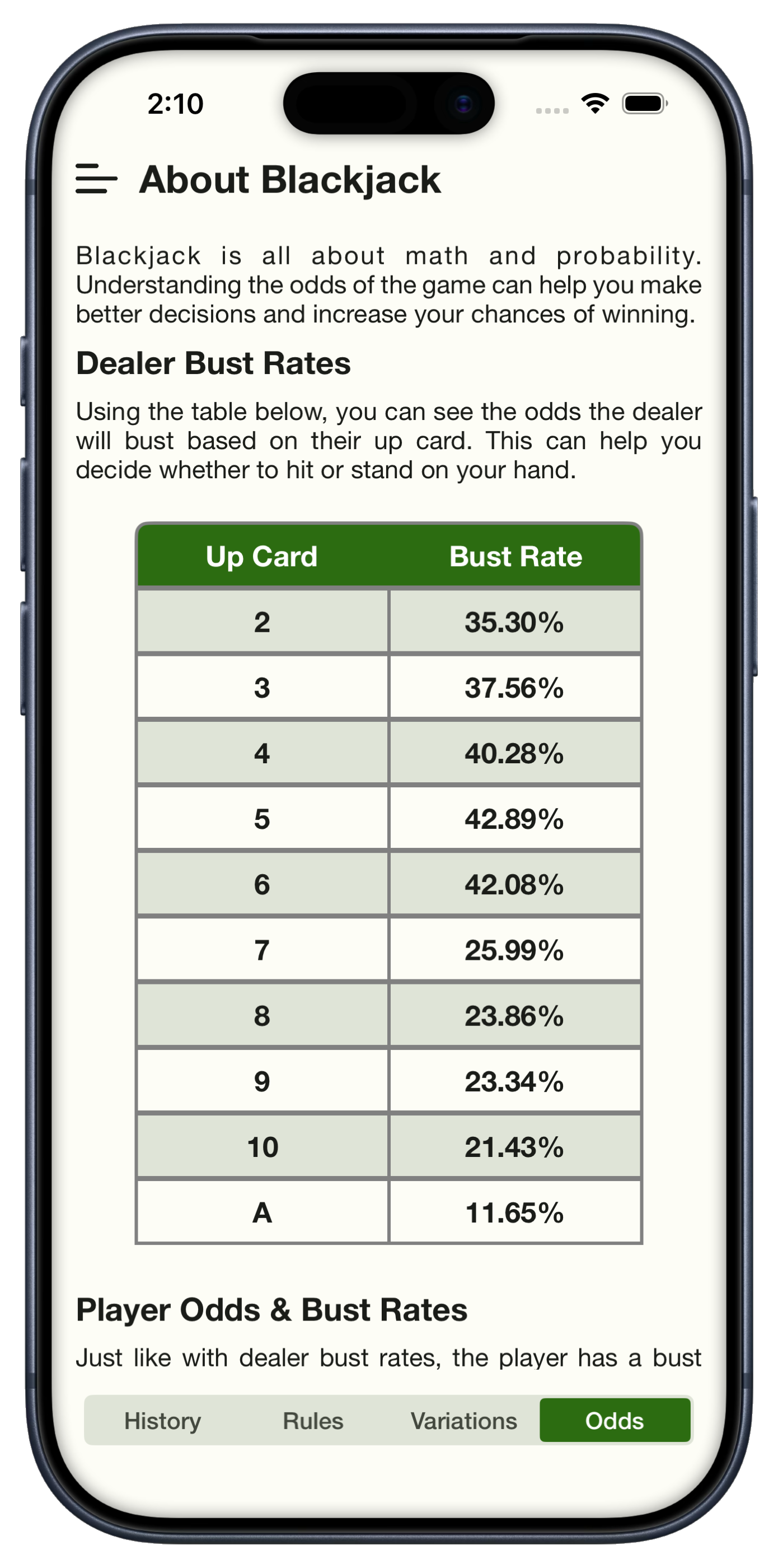 About Blackjack odds and house edge
