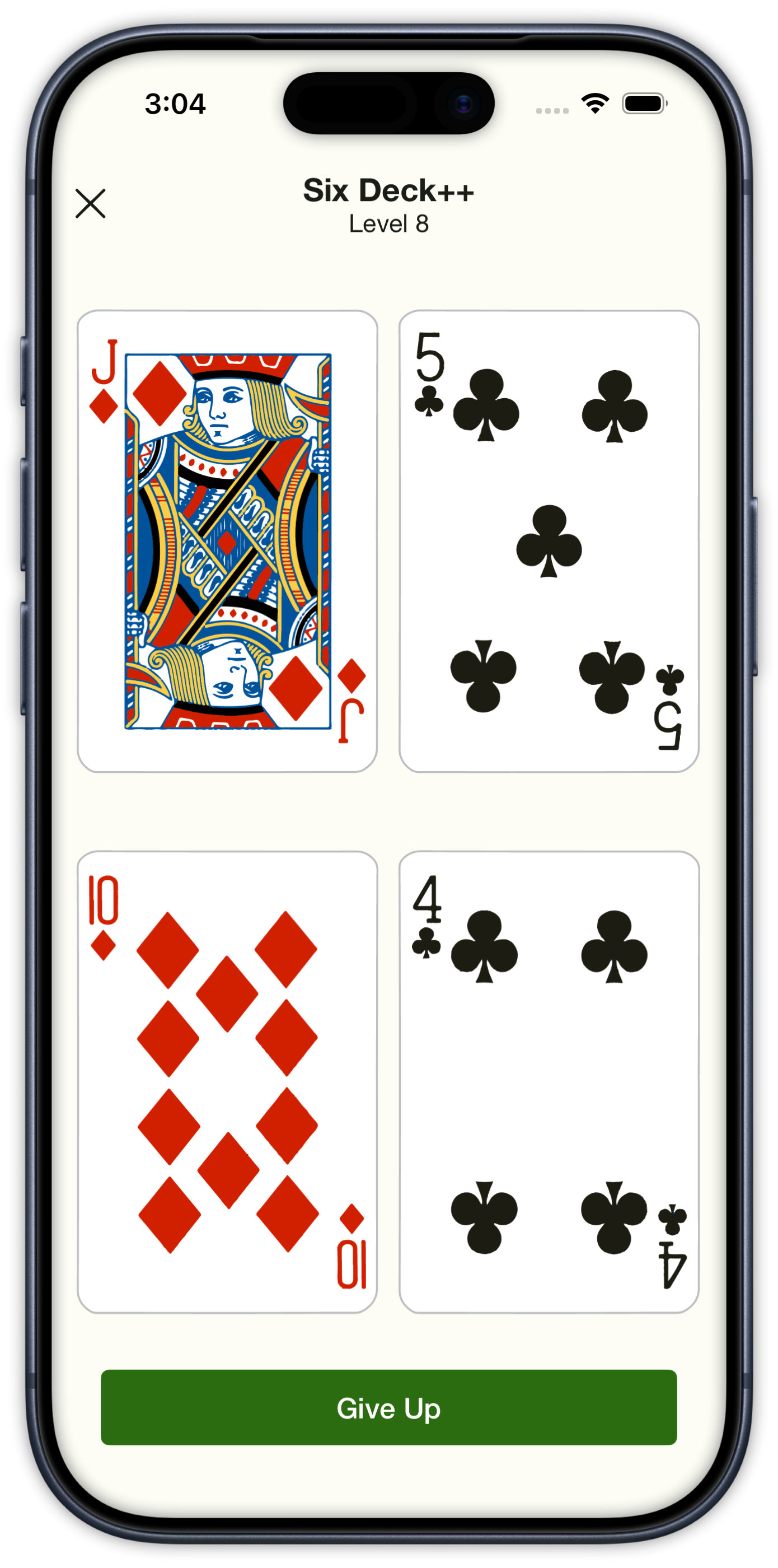 Dealt Out Six Deck++ with four cards dealt at once