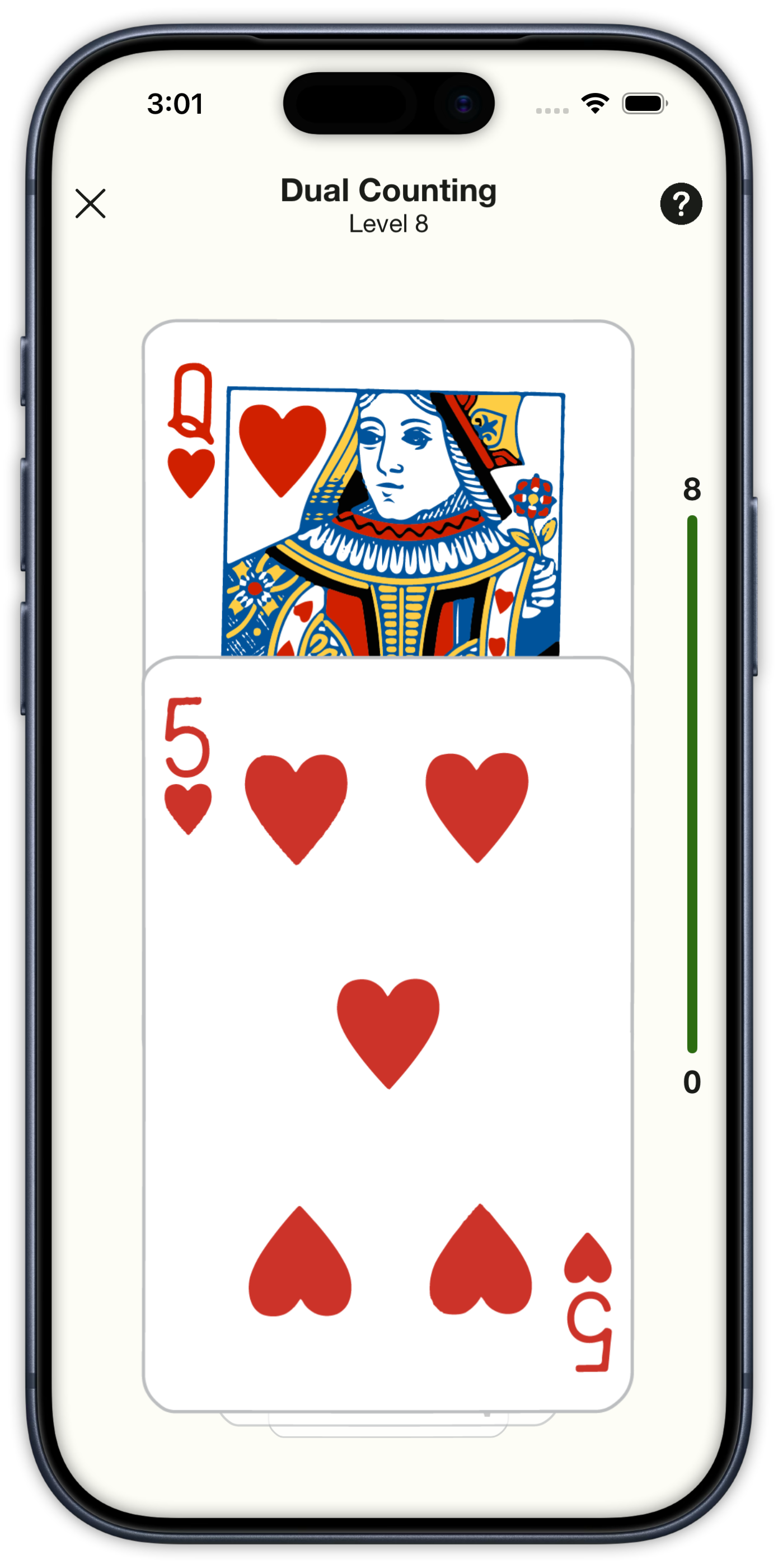 Swipe & Count Dual Counting with two cards on screen